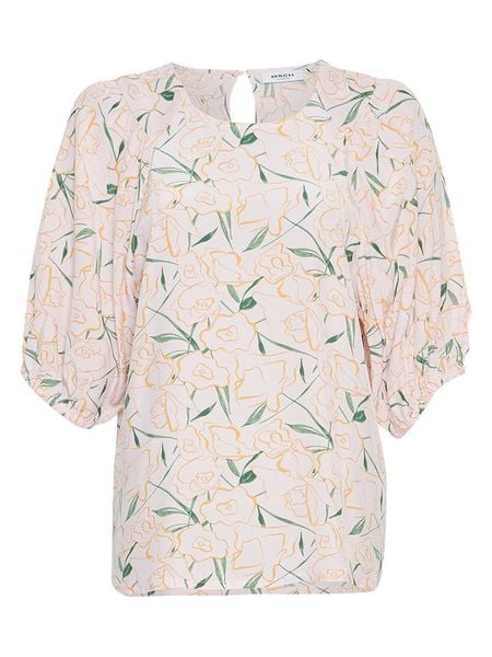 MOSS COPENHAGEN Bluzka "Tenya Lyvia" w kolorze jasnoróżowym rozmiar: M. Brązowe bluzki Moss Copenhagen, m, bez wzorów, z wiskozy, klasyczne, bez kołnierzyka, bez ramiączek. Za 156.24 zł.