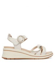 Caprice Sandały 9-28304-46 Beżowy. Brązowe sandały Caprice, bez wzorów, ze skóry, bez obcasa, na koturnie, bez zapięcia. Za 276.99 zł.