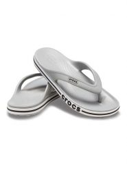Crocs Japonki "Bayaband" w kolorze szarym rozmiar: 42/43. Szare klapki Crocs, bez wzorów, z otwartym noskiem, bez obcasa. Za 88.02 zł.