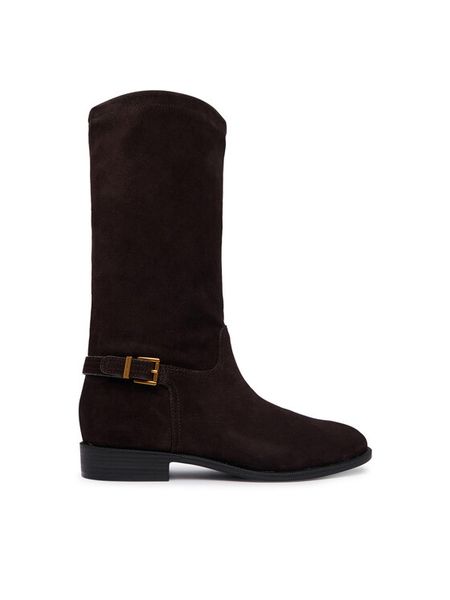 MICHAEL Michael Kors Kozaki Harleigh Mid 40F6HRMB5S Brązowy. Brązowe kozaki MICHAEL Michael Kors, ze skóry, bez obcasa, na płaskiej podeszwie, bez zapięcia. Za 1,129.00 zł.