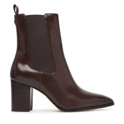 Botki LAUREN RALPH LAUREN. Brązowe botki Lauren Ralph Lauren, bez wzorów, bez obcasa, na słupku, bez zapięcia. Za 1,199.00 zł.