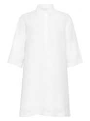 MOSS COPENHAGEN Sukienka "Kuana Mirilla" w kolorze białym rozmiar: XS. Białe sukienki Moss Copenhagen, na co dzień, xs, bez wzorów, bez kołnierzyka, bez ramiączek, mini, proste. Za 153.71 zł.