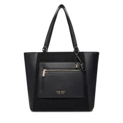 Torebka Nine West. Czarne shopper Nine West, bez wzorów, bez dodatków. Za 249.99 zł.