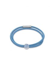 COEUR DE LION Skórzana bransoletka w kolorze niebieskim rozmiar: onesize. Niebieskie bransoletki COEUR DE LION, z kryształem. Za 204.96 zł.