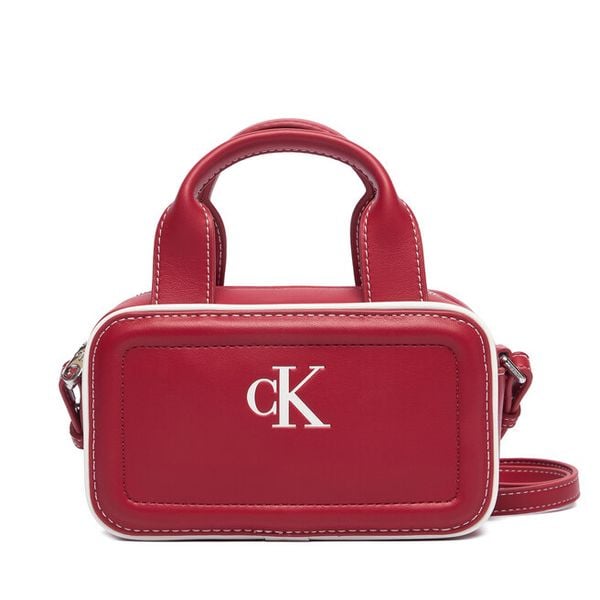 Torebka Calvin Klein. Czerwone torebki klasyczne Calvin Klein, bez wzorów, bez dodatków. Za 369.99 zł.