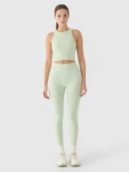 4F Legginsy trekkingowe w kolorze zielonym rozmiar: XS/S. Zielone legginsy 4f, s, bez wzorów, z materiału, z podwyższonym stanem. Za 60.88 zł.