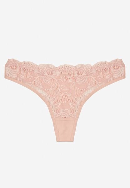 Różowe Bawełniane Majtki Stringi z Koronką Ilwedana. Czerwone stringi Renee, bez wzorów, z bawełny. Za 5.99 zł.