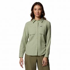 Koszula damska Columbia Skien Valley Long Sleeve Shirt. Zielone koszule Columbia, bez wzorów, sportowe, bez kołnierzyka, bez ramiączek. Za 319.99 zł.