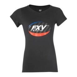 Koszulka damska Force XV ovale. Czarne bluzki FORCE XV, bez wzorów, bez kołnierzyka, bez ramiączek. W wyprzedaży za 88.00 zł.