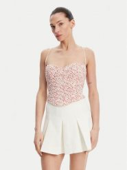 BARDOT Top Estie Embroidered 59828TB Kolorowy Slim Fit. Topy Bardot, bez wzorów, z syntetyku, bez kołnierzyka, bez ramiączek. Za 249.99 zł.