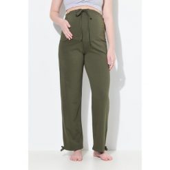 Damskie Spodnie dresowe Bellieva ekstra szeroki pas bio-bawełna. Szare spodnie dresowe Ulla Popken, plus size, bez wzorów, z bawełny. Za 195.99 zł.