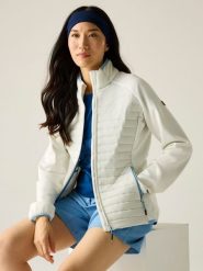 Regatta Kurtka hybrydowa "Clumber" w kolorze białym rozmiar: 38. Białe kurtki sportowe Regatta, bez wzorów, z materiału, bez kaptura, outdoorowe. Za 137.10 zł.