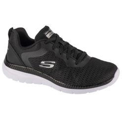 Buty do chodzenia damskie Skechers Dynamight 20. Czarne obuwie sportowe Skechers, z materiału, bez zapięcia, trekkingowe. Za 193.99 zł.
