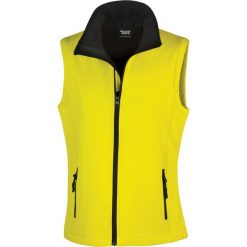 Kamizelka damska puchowa Result Softshell. Czarne kurtki sportowe RESULT, bez wzorów, z puchu, bez kaptura. Za 149.00 zł.