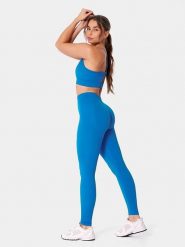 Carpatree Legginsy sportowe "Eris" w kolorze niebieskim rozmiar: XL. Niebieskie legginsy Carpatree, xl, bez wzorów, z podwyższonym stanem. Za 149.66 zł.