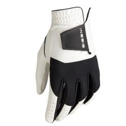 Rękawica do golfa damska Inesis Resistance 100 dla praworęcznych. Białe rękawiczki INESIS, bez wzorów, z elastanu, sportowe. Za 34.99 zł.