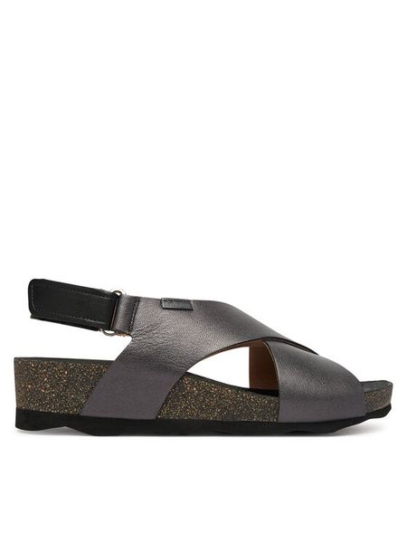 Pikolinos Sandały Mahon W9E-0912Clc1 Szary. Szare sandały Pikolinos, bez wzorów, ze skóry, bez obcasa, na koturnie, bez zapięcia. Za 357.99 zł.