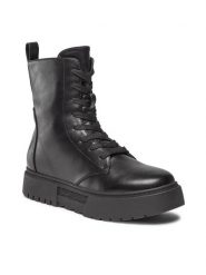 Jenny Fairy Trzewiki WS5895-04 Czarny. Czarne botki Jenny Fairy, bez wzorów, ze skóry, bez obcasa, na płaskiej podeszwie, bez zapięcia. Za 179.99 zł.