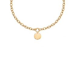 Naszyjnik Łańcuch No.1 z pozłacanym medalikiem 1,5 cm. Naszyjniki Lilou, pozłacane. Za 393.00 zł.