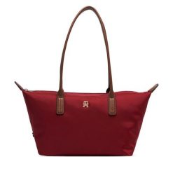 Torebka Tommy Hilfiger. Czerwone shopper TOMMY HILFIGER, bez wzorów, bez dodatków. Za 409.99 zł.