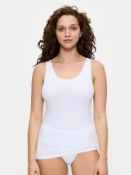 Triumph Top Sense Of Cotton 10224974 Biały Slim Fit. Białe topy Triumph, bez wzorów, z bawełny, bez kołnierzyka, bez ramiączek. Za 49.00 zł.