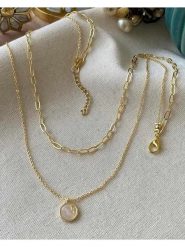 Luseera Pozłacany naszyjnik z zawieszką - dł. 55 cm rozmiar: onesize. Białe naszyjniki Luseera, z perłą, pozłacane. Za 66.16 zł.