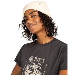 Czapka z mankietem dla Kobiety TROPICAL SNOW Beżowy. Brązowe czapki Roxy, bez wzorów, z dzianiny. Za 89.00 zł.