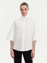 French Connection Koszula 72MZE Biały Relaxed Fit. Białe koszule French Connection, xl, bez wzorów, z bawełny, bez kołnierzyka, bez ramiączek. Za 139.99 zł.