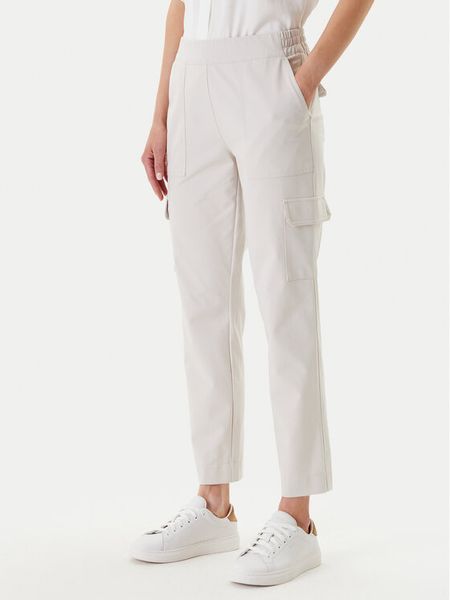 Olsen Spodnie materiałowe 14002075 Beżowy Straight Fit. Brązowe spodnie materiałowe Olsen, bez wzorów, z bawełny. Za 309.99 zł.