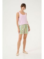 CULTURE Top dzianinowy w kolorze jasnoróżowym rozmiar: M. Różowe topy Culture, m, bez wzorów, z dzianiny, bez kołnierzyka, bez ramiączek. Za 60.99 zł.