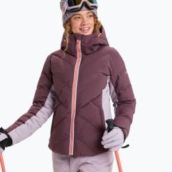 Kurtka snowboardowa damska ROXY Snowdrift. Czerwone kurtki narciarskie Roxy, l, bez wzorów, z materiału, bez kaptura, snowboardowy. Za 1,013.10 zł.