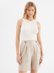 JDY Top Aya 15287501 Biały Slim Fit. Białe topy JDY, xl, bez wzorów, z wiskozy, bez kołnierzyka, bez ramiączek. Za 59.99 zł.
