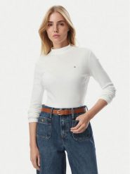 Tommy Hilfiger Bluzka Cody WW0WW47307 Biały Slim Fit. Białe bluzki TOMMY HILFIGER, xs, bez wzorów, z bawełny, bez kołnierzyka, bez ramiączek. Za 211.99 zł.