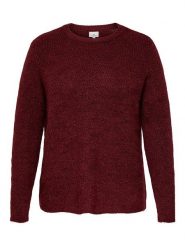 ONLY Sweter w kolorze bordowym rozmiar: M-46/48. Czerwone swetry Only, m, bez wzorów, ze splotem, bez ramiączek. Za 127.95 zł.