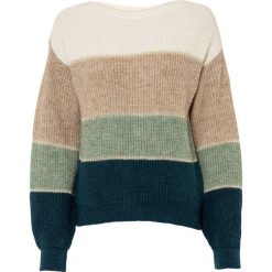 Sweter. Brązowe swetry bonprix, bez wzorów, bez ramiączek. Za 119.99 zł.