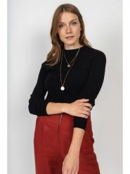 Perfect Cashmere Kaszmirowy sweter "Kylie" w kolorze czarnym rozmiar: S. Czarne swetry Perfect Cashmere, s, bez wzorów, z kaszmiru, bez ramiączek. Za 296.56 zł.