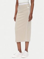 EA7 Emporio Armani Spódnica midi 7W000279 AF12501 U6155 Beżowy Regular Fit. Brązowe spódnice EA7 Emporio Armani, xl, bez wzorów, z syntetyku, midi. Za 339.99 zł.