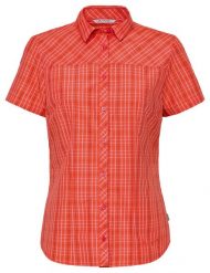 Koszula-bluzka damska Tacun Shirt II. Czerwone koszule Vaude, bez wzorów, z materiału, bez kołnierzyka, bez ramiączek. Za 239.00 zł.