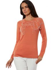 Creation L Sweter w kolorze pomarańczowym rozmiar: 42. Pomarańczowe swetry creation L, l, bez wzorów, bez ramiączek. Za 68.95 zł.