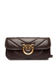 PINKO Torebka Love Box Baguette Al 25-26 PLTT 105083 A2W2 Brązowy. Brązowe listonoszki Pinko, bez wzorów, ze skóry, bez dodatków. Za 1,779.00 zł.