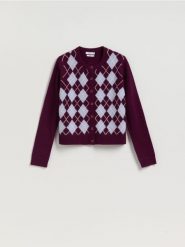 Wełniany kardigan - wielobarwny. Kardigany Reserved, l, bez wzorów, z wełny. Za 239.99 zł.