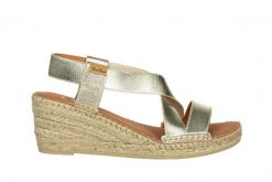 Sandały Toni Pons Tura-RC Platinum 204008, Złoty, Skóra naturalna - 39. Żółte sandały Toni Pons, bez wzorów, z bawełny, wakacyjne, bez obcasa, bez zapięcia. W wyprzedaży za 197.10 zł.