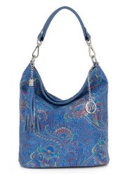 Mia Tomazzi Skórzana torebka "Benaco" w kolorze niebieskim - 28 x 31 x 15 cm rozmiar: onesize. Niebieskie torby na ramię Mia Tomazzi, bez wzorów, z materiału, na ramię, bez dodatków. Za 260.99 zł.