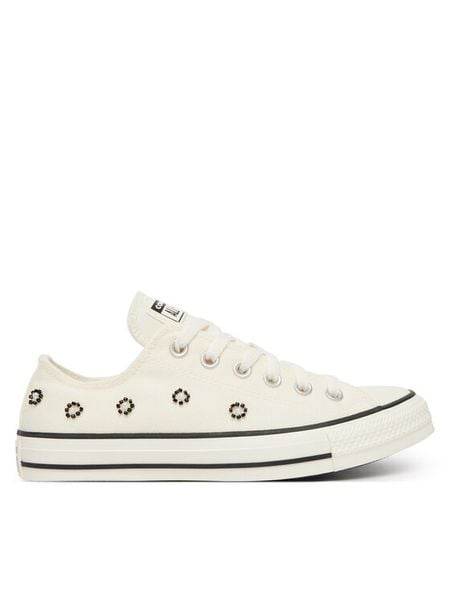 Converse Trampki Chuck Taylor All Star Beads A17784C Écru. Białe trampki Converse, bez wzorów, z materiału, bez zapięcia. Za 325.99 zł.
