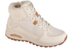 Buty zimowe damskie, Uno Rugged - Fall Air. Brązowe trekkingi Skechers, z materiału, przed kolano, trekkingowe. Za 399.99 zł.