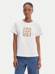 Marella T-Shirt Emme by Marella Tema 2615971031 Biały Regular Fit. Białe t-shirty Marella, l, bez wzorów, z bawełny, bez kołnierzyka, bez ramiączek. Za 224.99 zł.