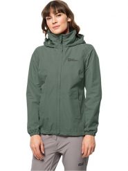 Jack Wolfskin Kurtka przeciwdeszczowa "Stormy Point" w kolorze khaki rozmiar: M. Brązowe kurtki sportowe Jack Wolfskin, m, bez wzorów, z materiału, bez kaptura, outdoorowe. Za 404.10 zł.