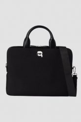 KARL LAGERFELD Czarna torba na laptopa Ikon Neop. Czarne torby na laptopa KARL LAGERFELD, bez wzorów. W wyprzedaży za 550.99 zł.