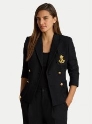 Polo Ralph Lauren Marynarka 200P14021001 Czarny Regular Fit. Czarne marynarki i żakiety Polo Ralph Lauren, bez wzorów, z bawełny. Za 1,599.00 zł.