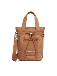 Guess Jeans Torebka CWBEO-GUESS-XC-006-09 Brązowy. Brązowe torebki klasyczne Guess Jeans, z aplikacjami, z jeansu, bez dodatków. Za 199.99 zł.